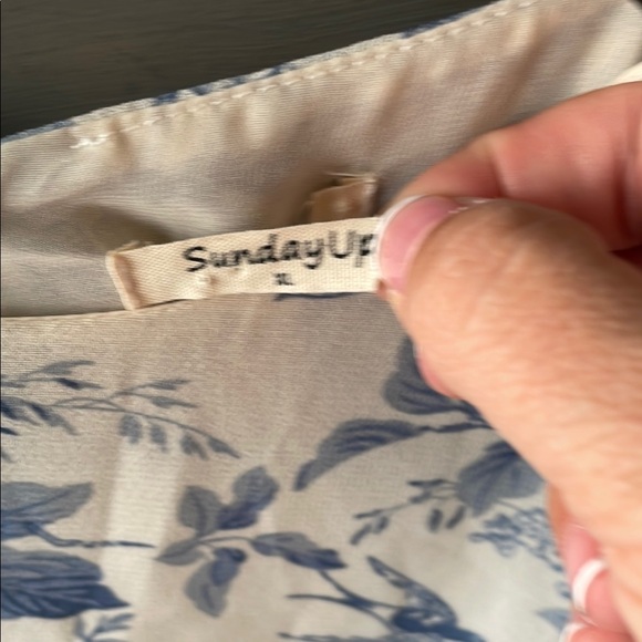 Sunday Cream Ruffled Tiered Gown with Bishop Sleeves - Picture 2 of 10